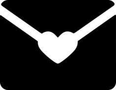 Letter Sealed With A Heart Icon Svg Vector, Free Vectors File